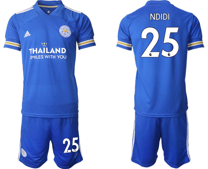 Men 2020-2021 club Leicester City home #25 blue Soccer Jerseys